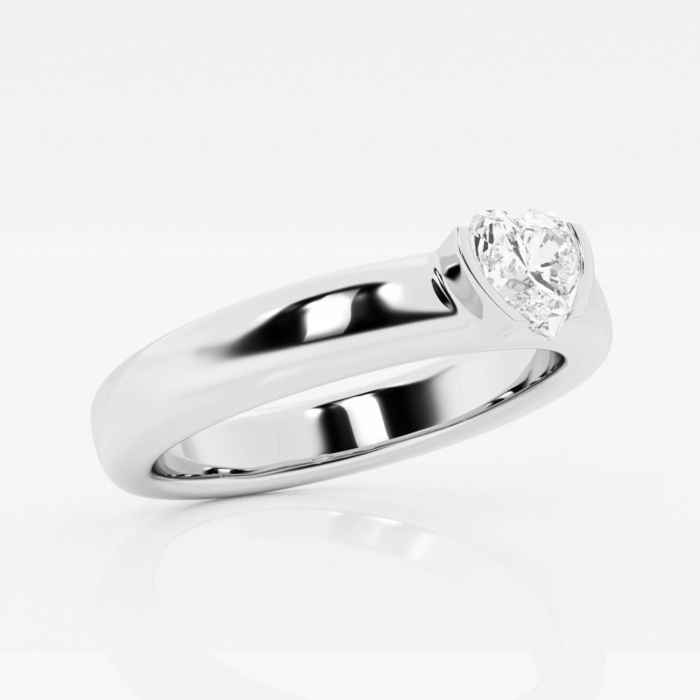 Additional Image 1 for  näas 1/2 ctw Heart Lab Grown Diamond Half Bezel Stackable Ring
